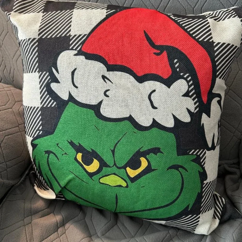 Grinch Pillow & Pillowcase 18x18 Polyester Fill, Gorgeous 18x18